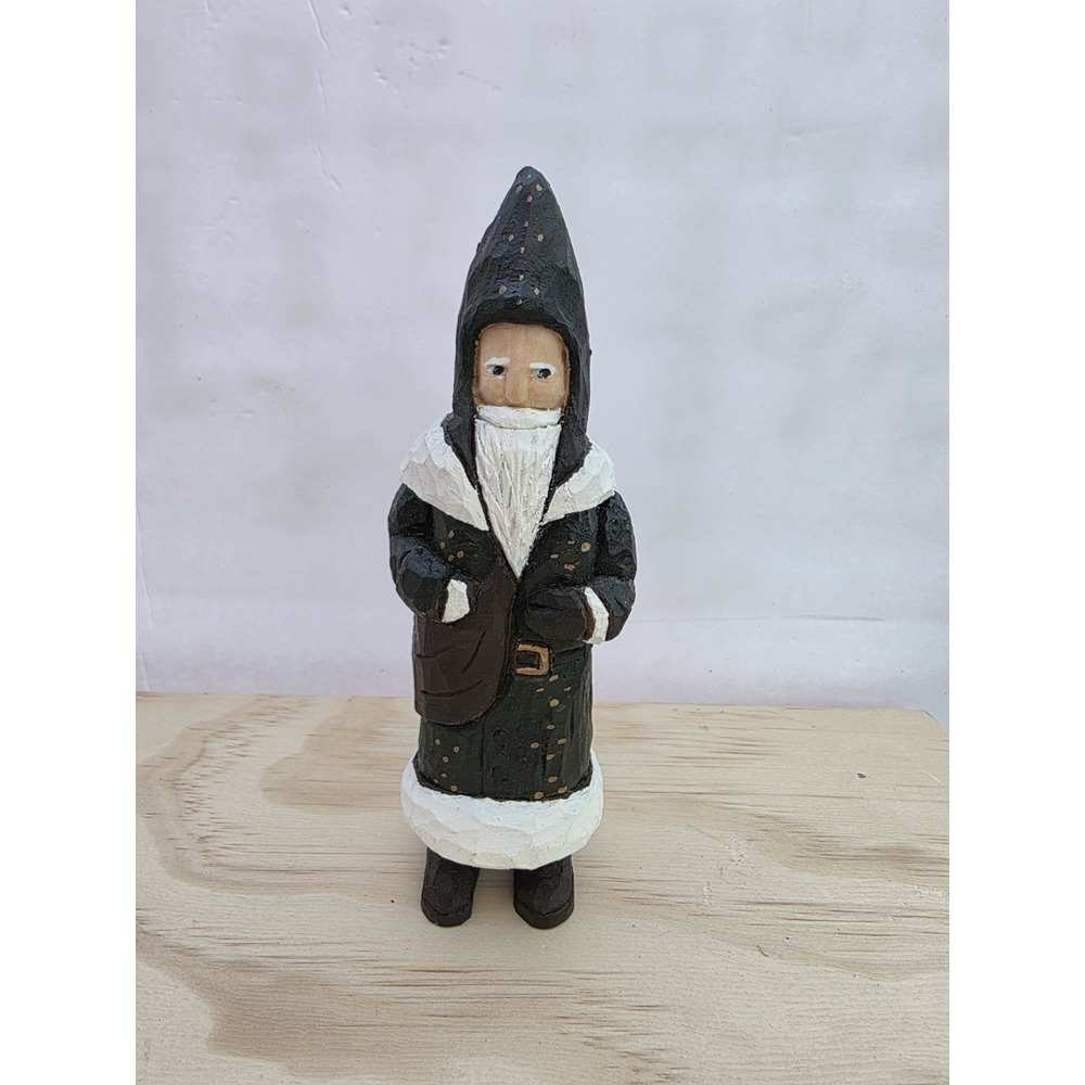Vintage Hand- Carved Belsnickle Santa Claus Figurine Primitive Folk Art 8"
